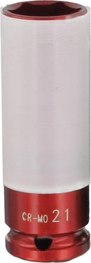 Stecknuss, ZN-S15 lang, ½",SW15,mit Schutzüberzug für Alu-Felgen